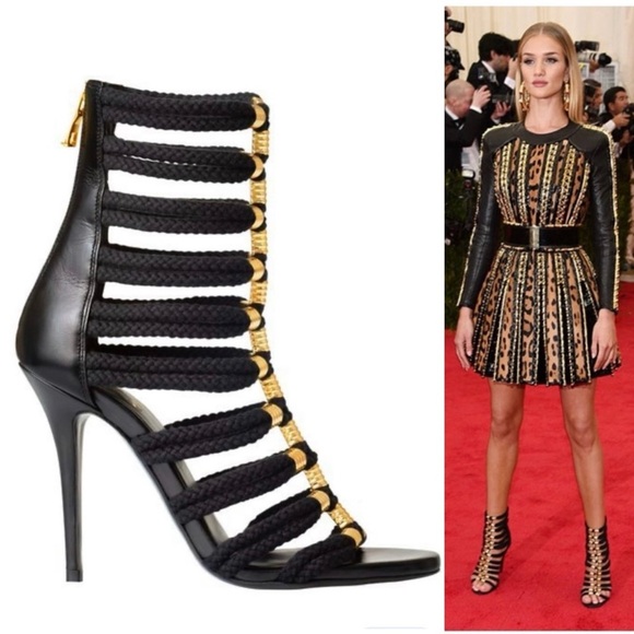 Balmain Shoes - NWT Balmain XH&M Limited Edition Braded Rope Gladiator Heels Shoes Size 36